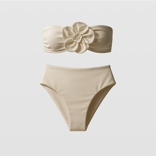 Olessia Mary Straple  High waist Full  coverage Bikini